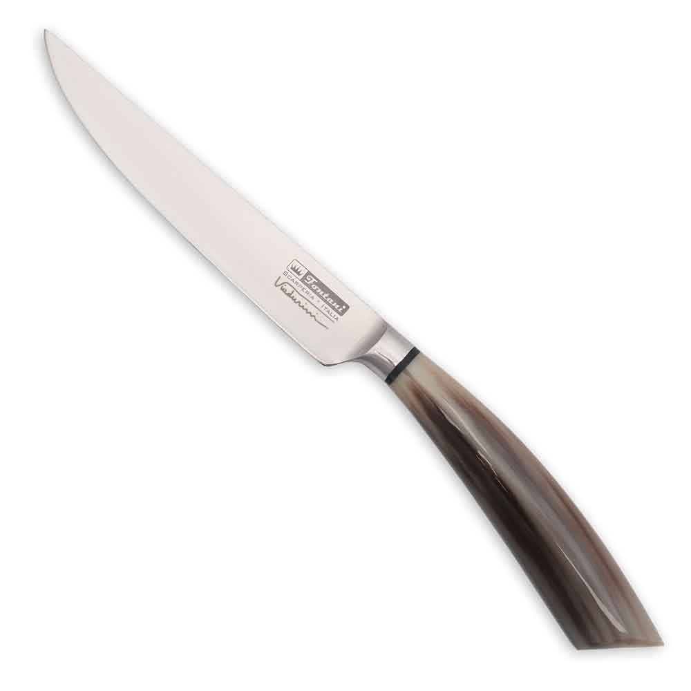 6 cuchillos artesanales de cuerno o mango de madera Made in Italy