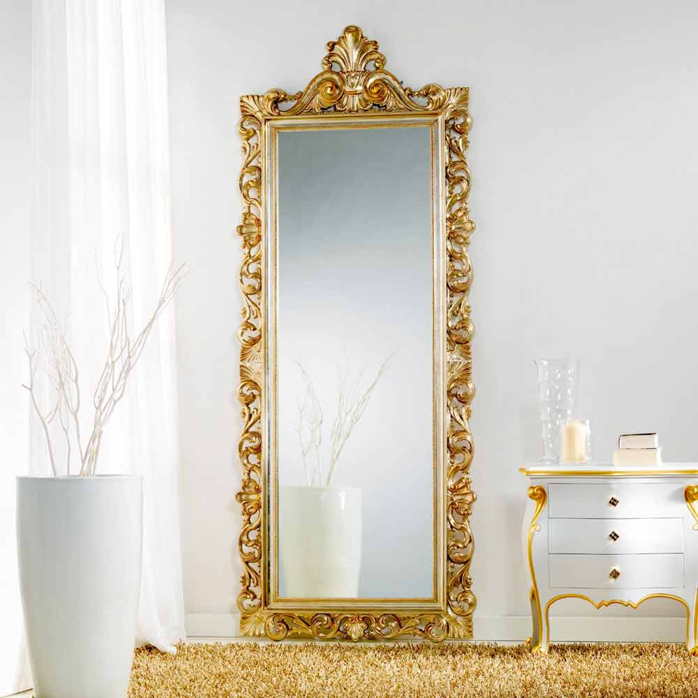 Gran espejo suelo / pared de diseño clásico Tiara, 86x220 cm