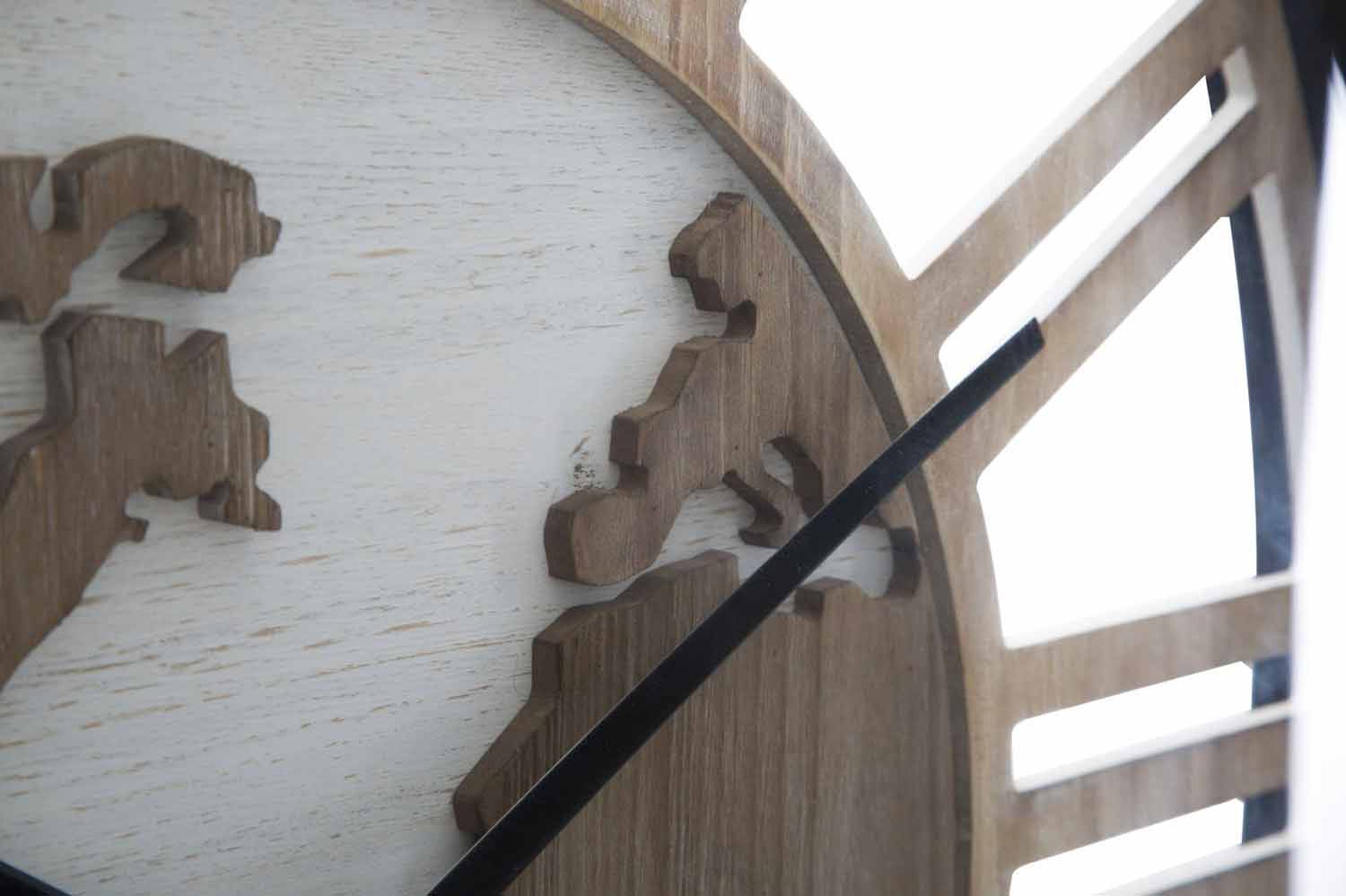 Reloj de pared redondo de diseño moderno en hierro y MDF