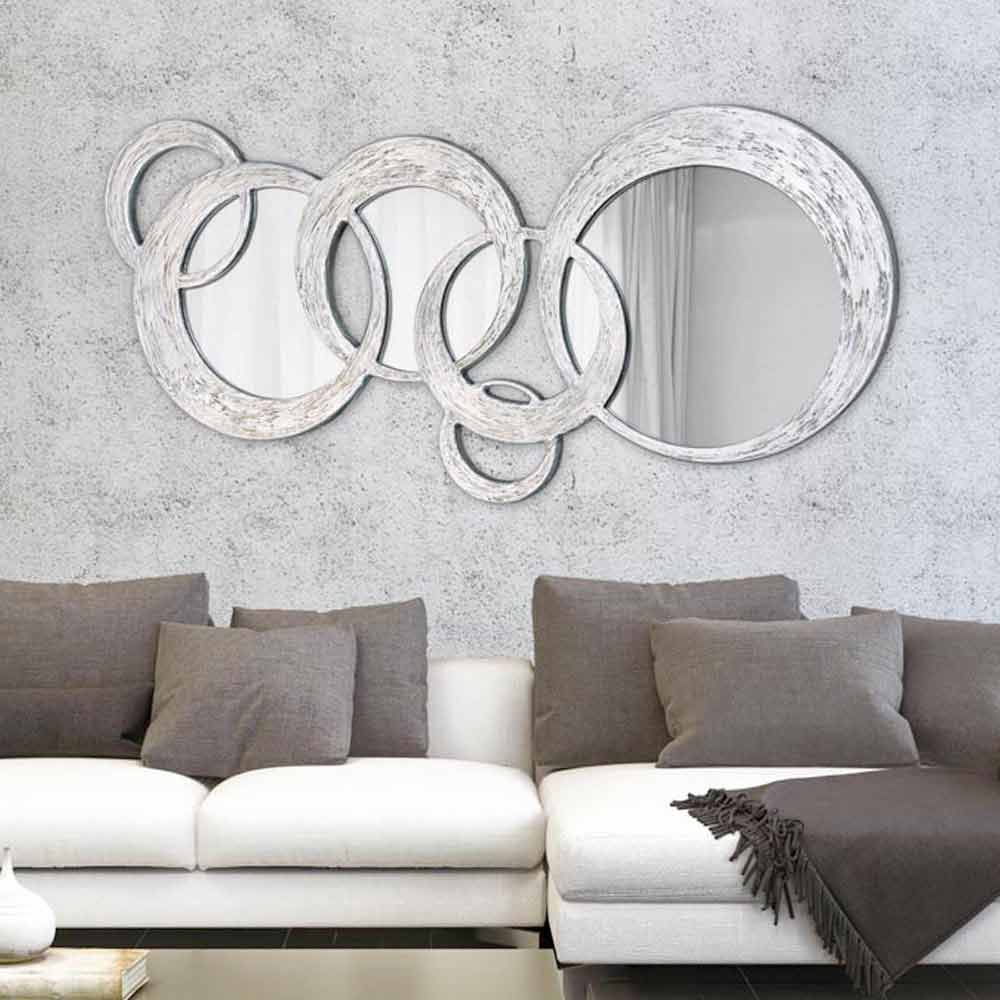 Colapso Canoa pálido Espejo de pared de diseño Circles de Viadurini Decor en promoción
