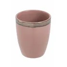 12 Vasos de Agua de Gres 320 ml Contorno Dorado - Bibol Viadurini