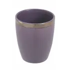 12 Vasos de Agua de Gres 320 ml Contorno Dorado - Bibol Viadurini