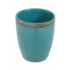 12 Vasos de Agua de Gres 320 ml Contorno Dorado - Bibol Viadurini