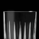 12 vasos de licor en cristal ecológico con decoraciones de diseño lineal - Senzatempo Viadurini