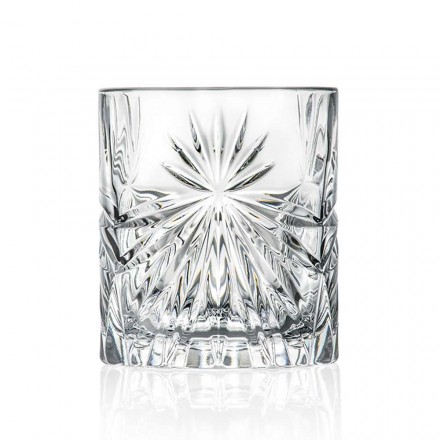 12 vasos dobles de estilo antiguo con diseño de cristal ecológico - Daniele Viadurini