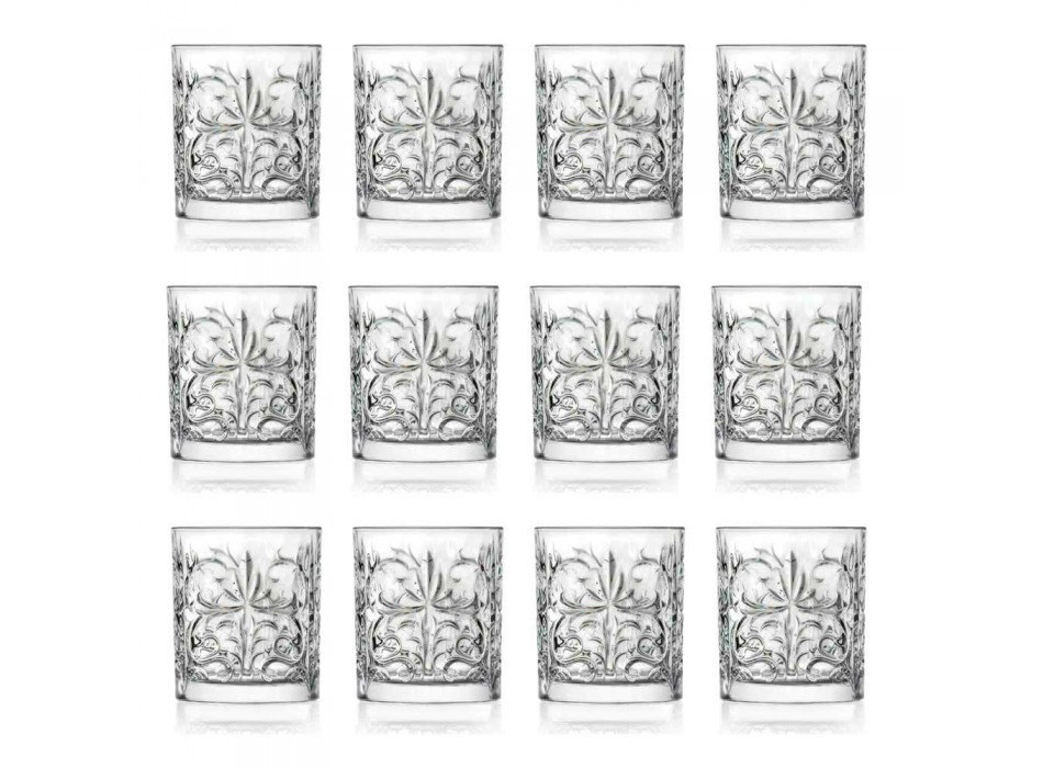 12 vasos dobles de estilo antiguo en cristal ecológico de lujo - Destino