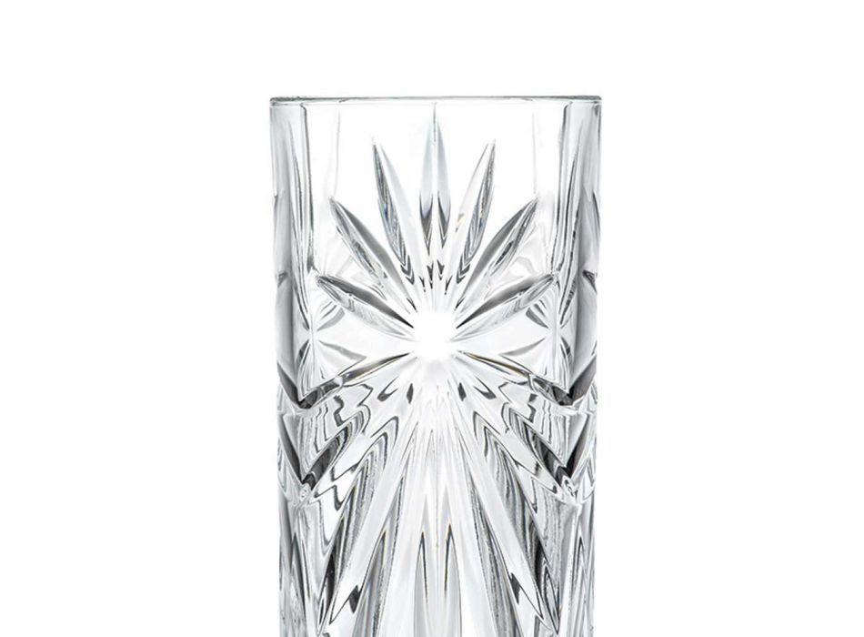 12 vasos de cóctel altos Highball Tumbler en diseño de cristal ecológico - Daniele Viadurini