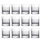 12 vasos de agua de whisky o de cristal con decoración lineal de lujo - Arritmia Viadurini