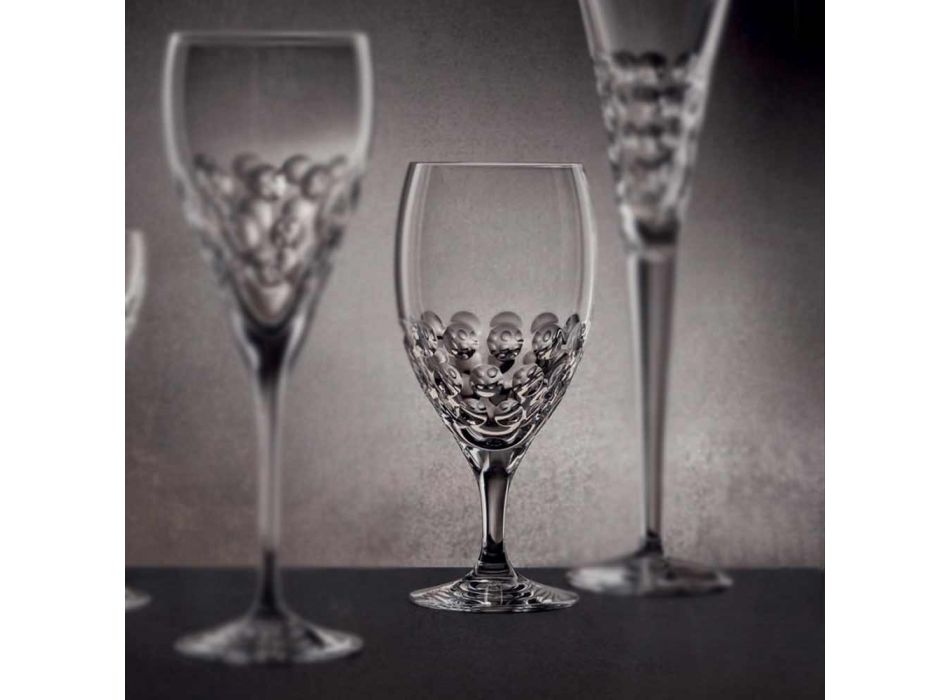 12 vasos de cerveza en diseño de lujo decorado con cristal ecológico - Titanioball Viadurini