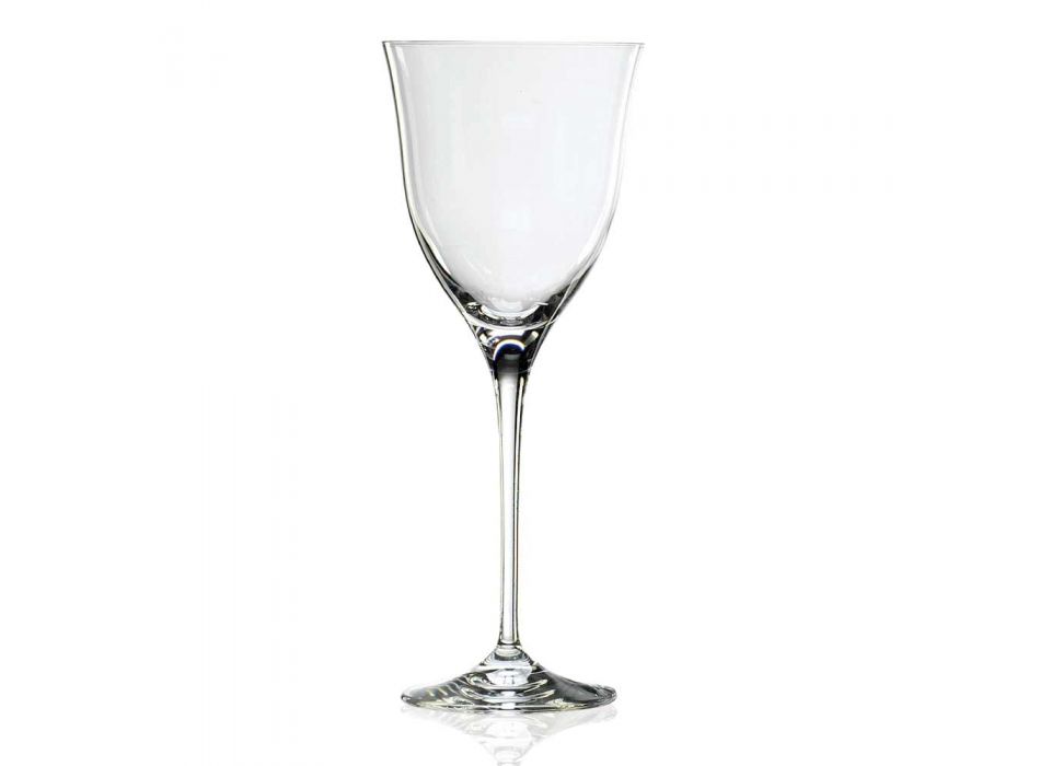 12 copas de vino blanco en cristal ecológico Minimal Luxury Design - Smooth