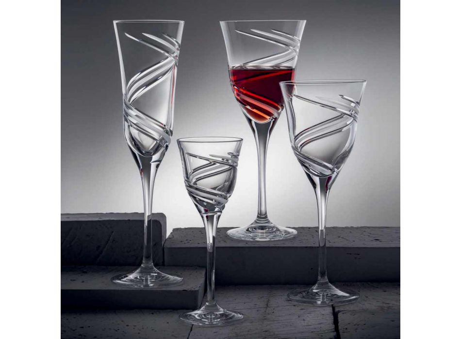 12 copas de vino tinto en cristal ecológico de lujo sin plomo - Cyclone