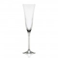 12 copas de flauta en cristal de lujo ecológico, diseño minimalista - liso