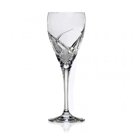 12 copas de vino tinto en diseño de lujo de cristal ecológico - Montecristo Viadurini