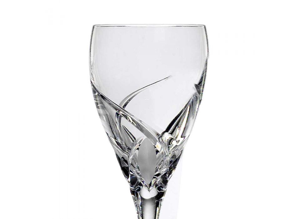 12 copas de vino tinto en diseño de lujo de cristal ecológico - Montecristo Viadurini