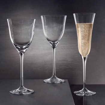 12 copas de vino tinto en cristal ecológico de lujo diseño minimalista - liso
