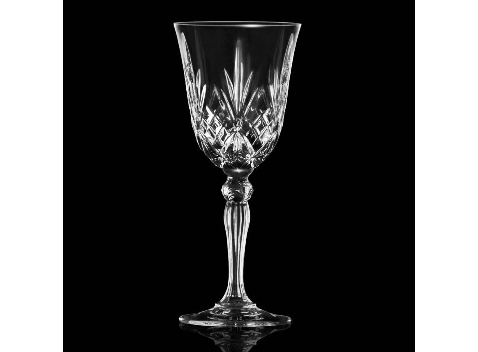 12 Copas de Vino, Agua, Cóctel en Cristal Ecológico Estilo Vintage - Cantabile Viadurini