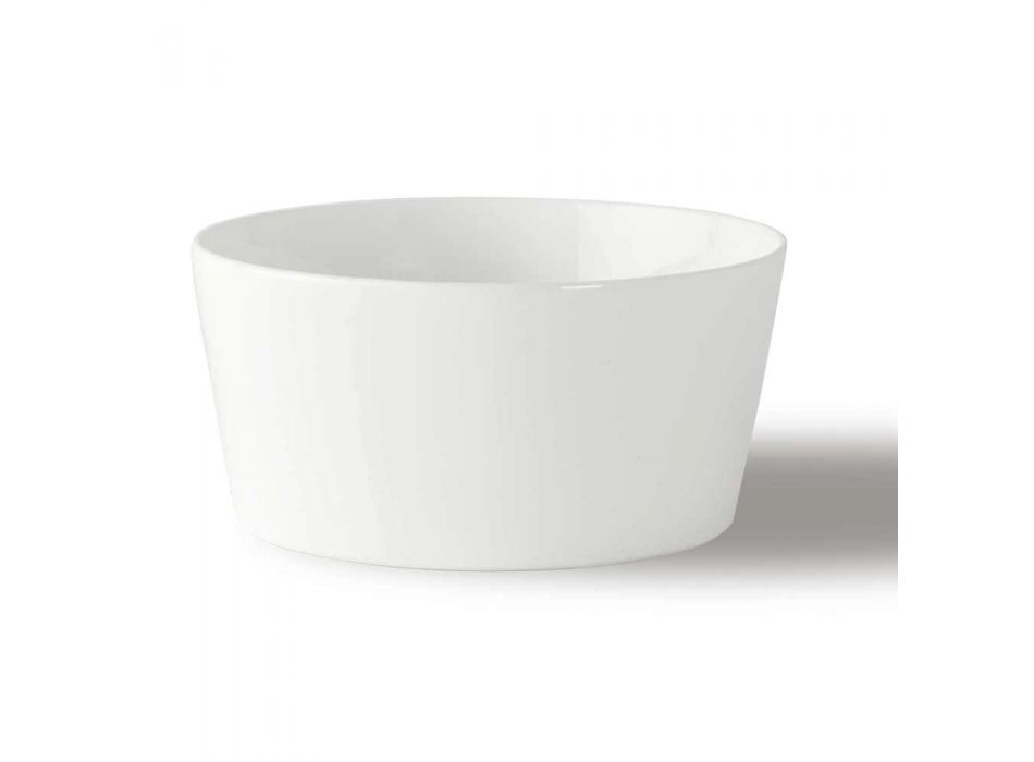 12 tazas de helado o frutas de porcelana blanca de diseño moderno - Egle Viadurini