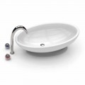 Lavabo moderno de encimera de huevo, producto artesano italiano.