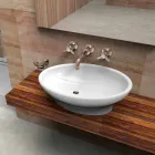 Fregadero de baño diseño huevo hecho en Italia Viadurini