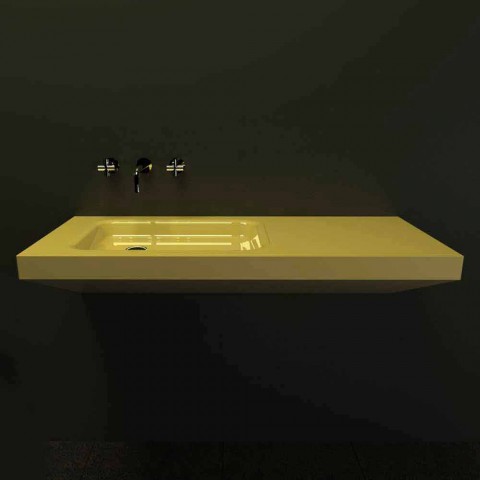 Lavabo de pared de diseño moderno, encastrado y hecho en Italia.