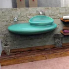 Lavabo de piedra de diseño moderno hecho en Italia Viadurini