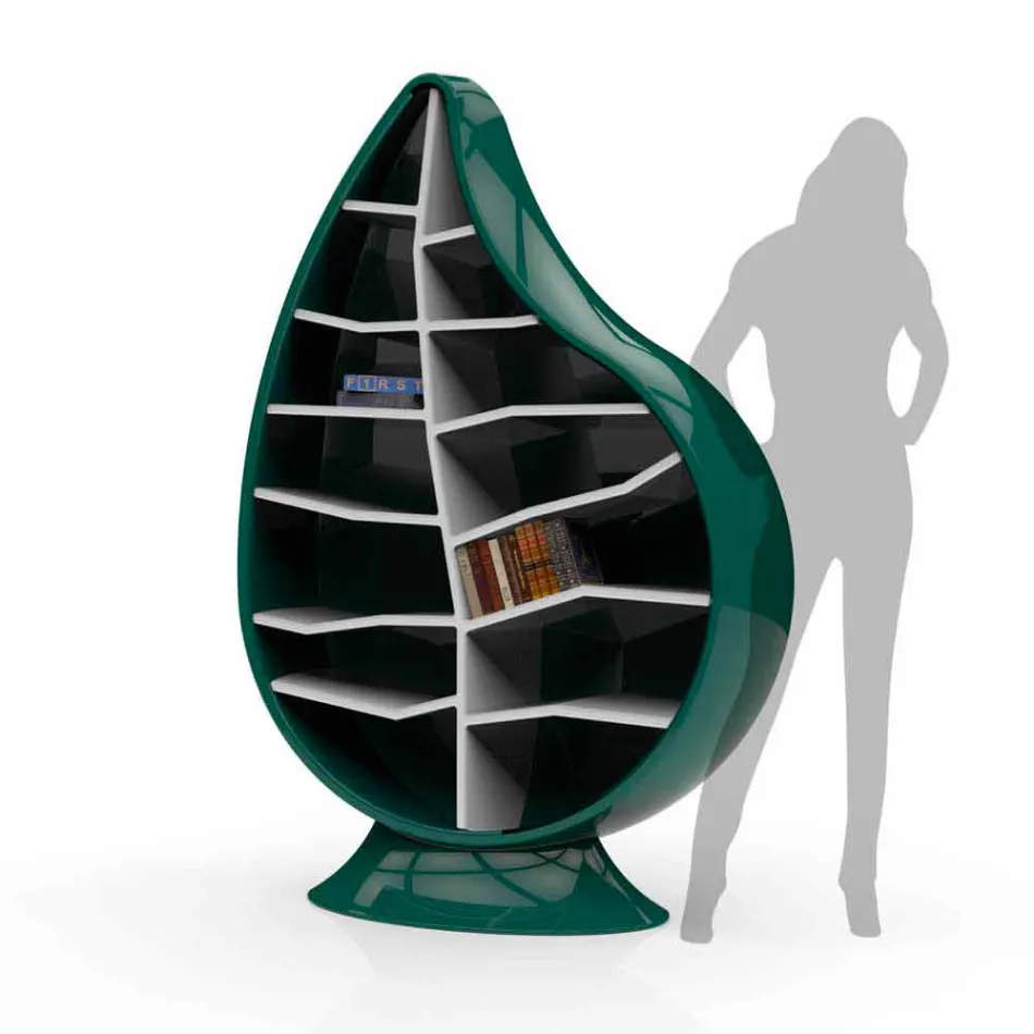 Clorofila moderna librería hecha en Italia Viadurini