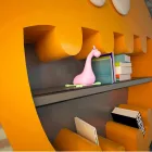 Hardy Modern Bookshelf Hecho en Italia Viadurini