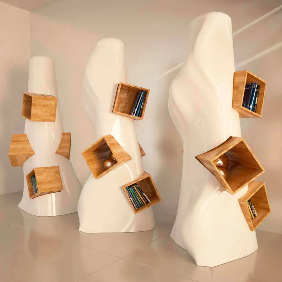 Librería de diseño moderno K2 hecha en Italia Viadurini