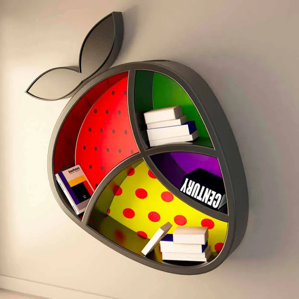 Diseño de estantería Poppy Book Made in Italy Viadurini