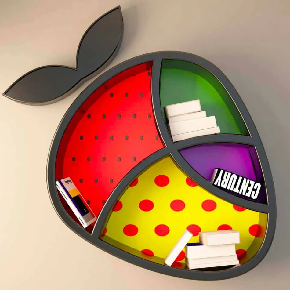 Diseño de estantería Poppy Book Made in Italy Viadurini