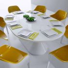 Escritorio de oficina diseño mesa de almuerzo hecho en Italia Viadurini