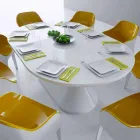 Escritorio de oficina diseño mesa de almuerzo hecho en Italia Viadurini