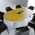 Escritorio de oficina diseño mesa de almuerzo hecho en Italia Viadurini