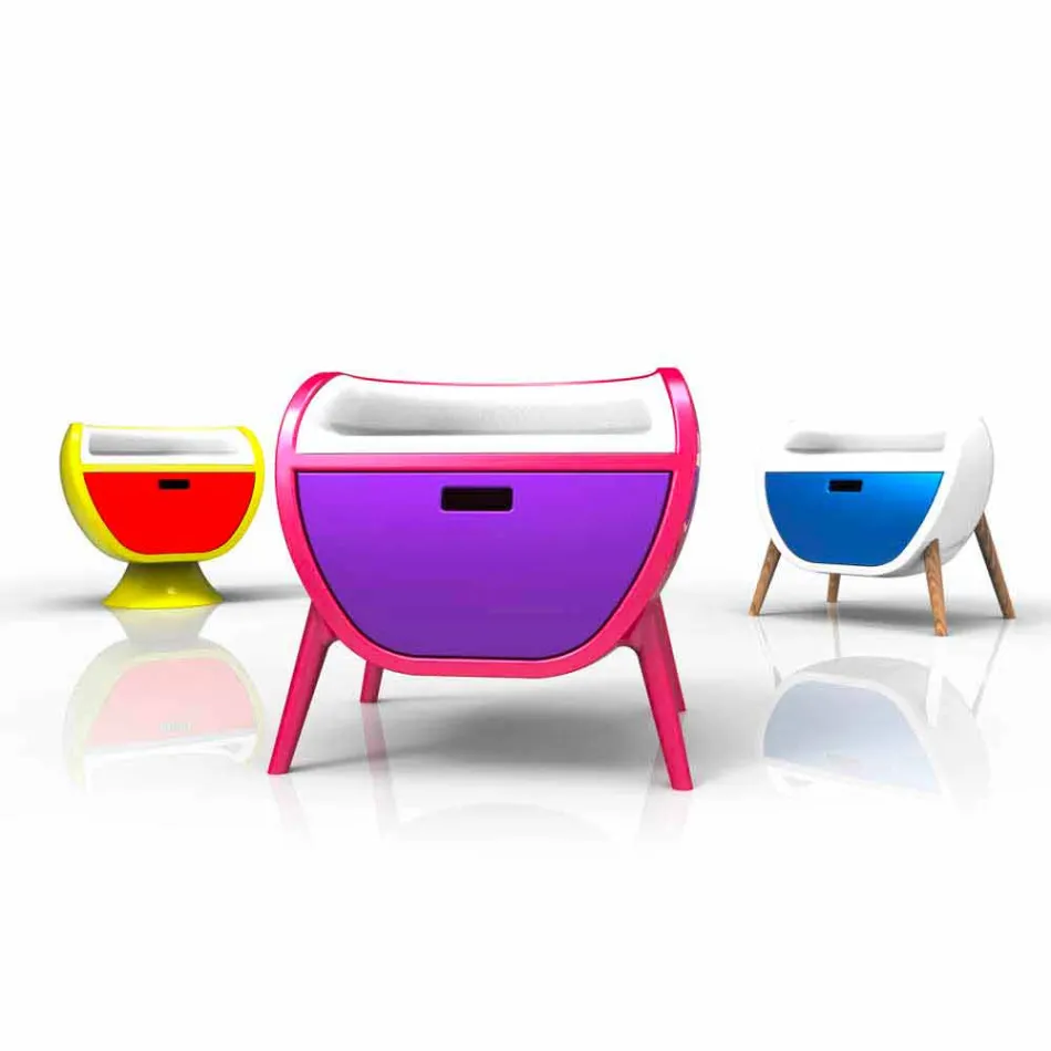 Mesita de noche moderna de diseño Gauche Made in Italy Viadurini