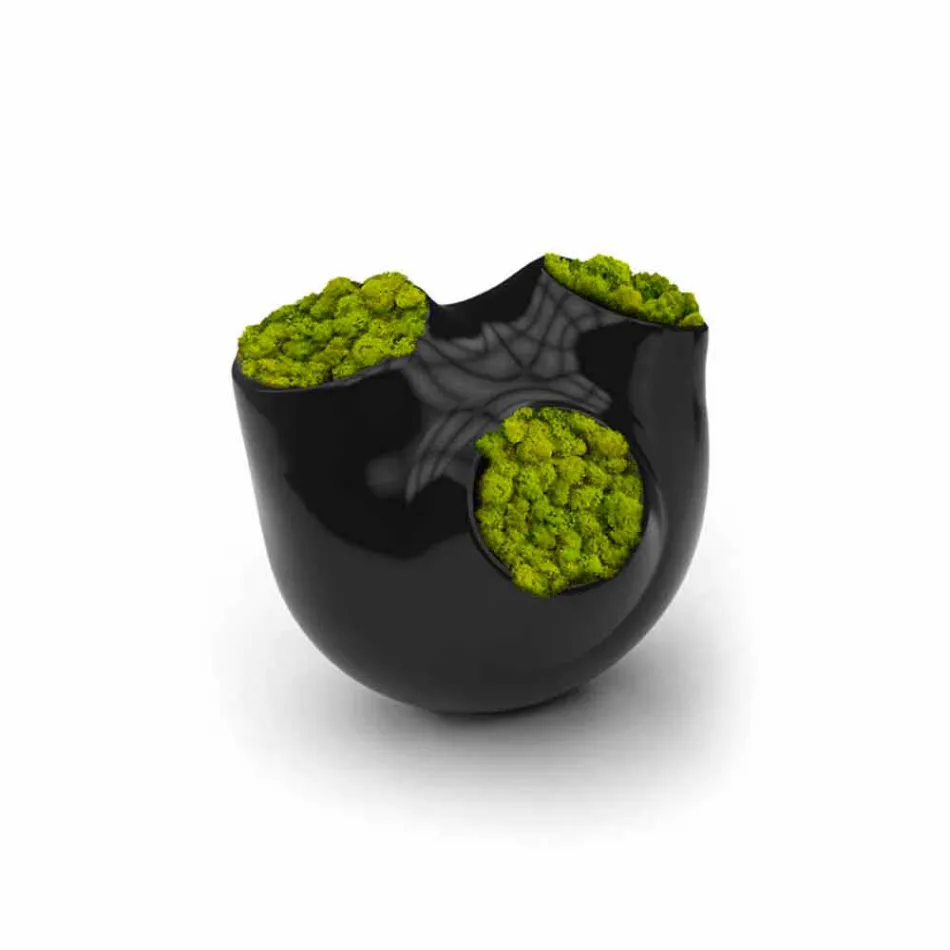 Jarrón decorativo con diseño de luna hecho en Italia Viadurini