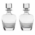 2 Botellas de Whisky Decoradas en Cristal Ecológico Elegante Diseño - Milito Viadurini