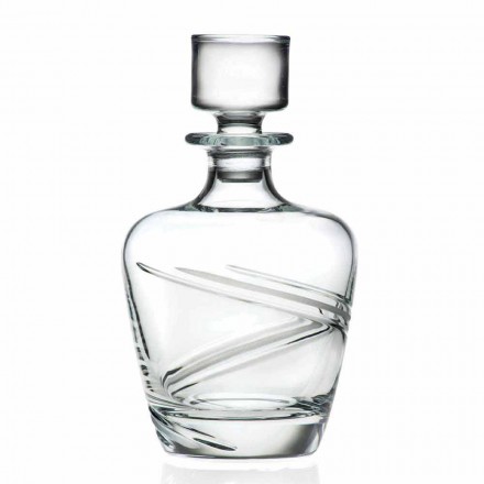 2 botellas de whisky en cristal ecológico artesanal italiano - Cyclone Viadurini