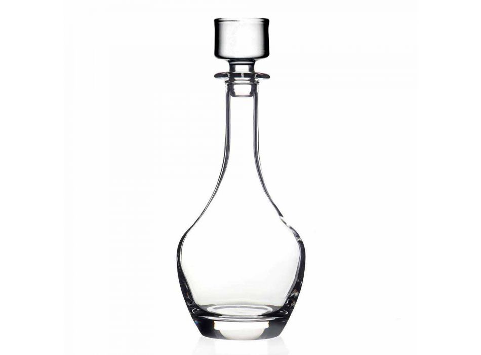 2 Botellas para Vinos en Cristal Ecológico Diseño Minimal Italiano - Suave Viadurini