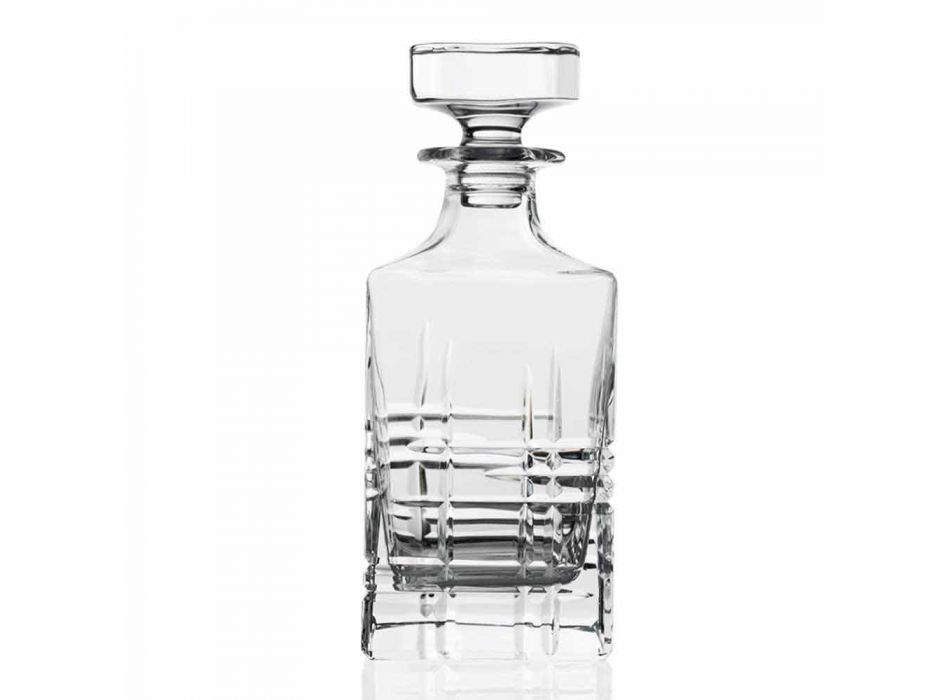 2 botellas de whisky con tapón de diseño cuadrado decorado con cristales - Arritmia