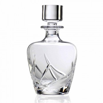 2 botellas de whisky de cristal con tapón de diseño decorado de lujo - Adviento