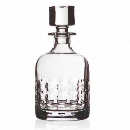 2 botellas de whisky en cristal ecológico decoradas con tapón - titanioball Viadurini