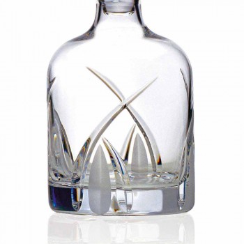 2 Botellas de Whisky con Tapa de Diseño Cilíndrico en Eco Crystal - Montecristo