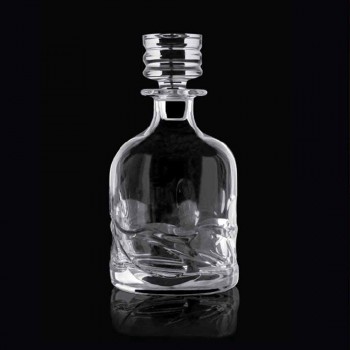 2 botellas de whisky de cristal con decoración ecológica y gorra de diseño de lujo - Titanio