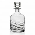2 botellas de whisky decoradas con cristales ecológicos con tapa de diseño de lujo - Titanio