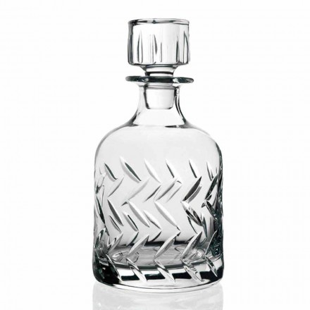 2 botellas de whisky de cristal ecológicas con tapa decorativa vintage - Arritmia Viadurini