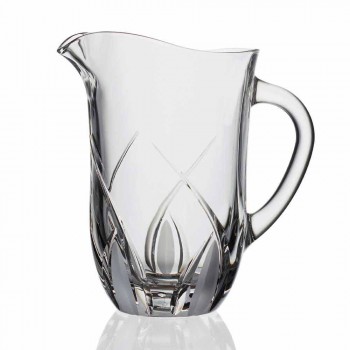 2 jarras de agua de cristal ecológicas diseño de lujo decorado a mano - Montecristo