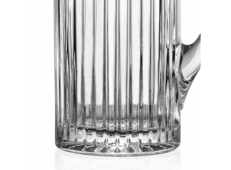 2 jarras de agua y bebidas en diseño de lujo decorado con cristales ecológicos - Senzatempo Viadurini