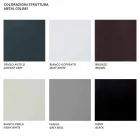 2 chaise longues apilables para exterior en metal y tela Made in Italy - Perlo Viadurini