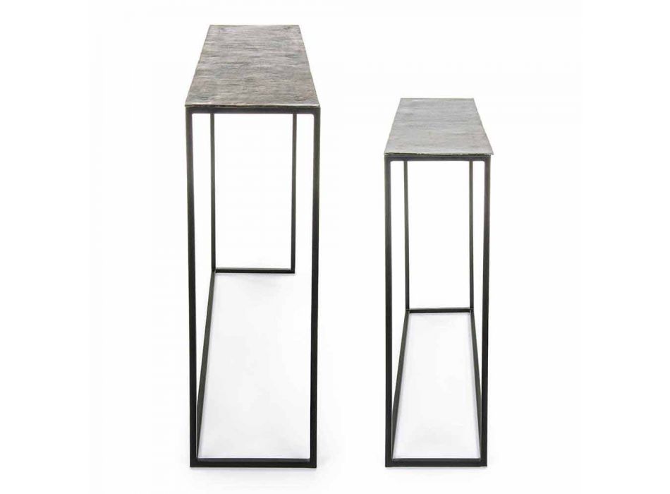 2 Consolle in Steel Industrial Style Diseño moderno Homemotion - Sesame