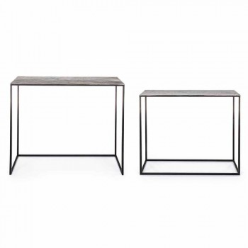 2 Consolle in Steel Industrial Style Diseño moderno Homemotion - Sesame